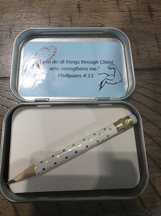 Prayer Box – A Pocket of Faith and Strength- "Blue"